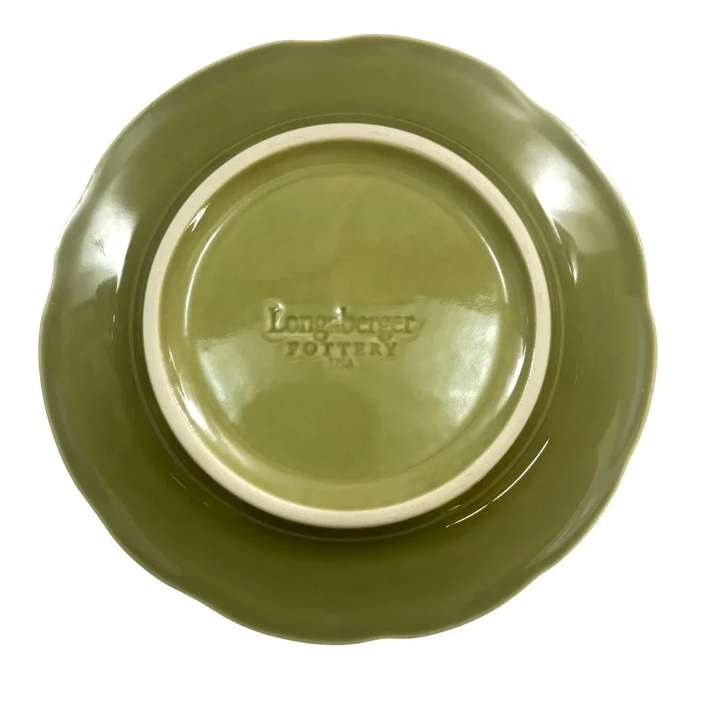 Longaberger‎ Pottery Leaf Plate Set Maple Leaf Design Sage Paprika Butternut Ivy